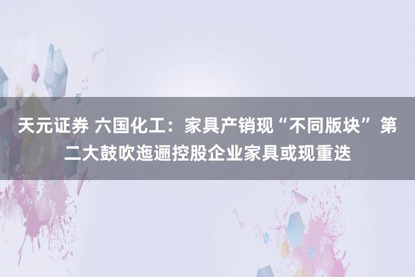 天元证券 六国化工：家具产销现“不同版块” 第二大鼓吹迤逦控股企业家具或现重迭